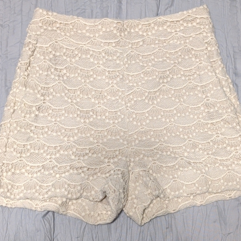 Lace eyelet shorts